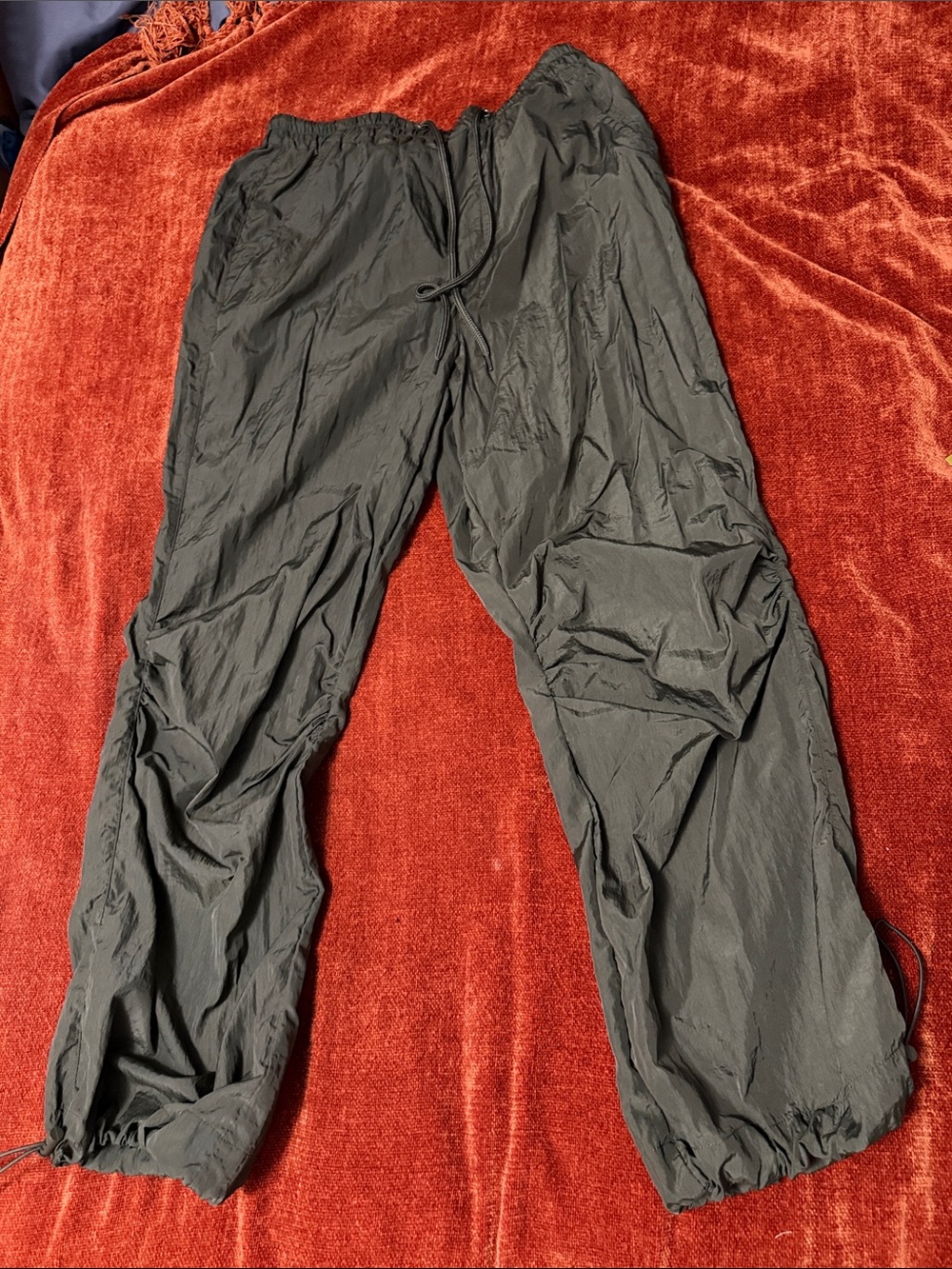 Ci Sono | Olive Lightweight Women's Nylon Parachute Pant Joggers | L | NWOT
